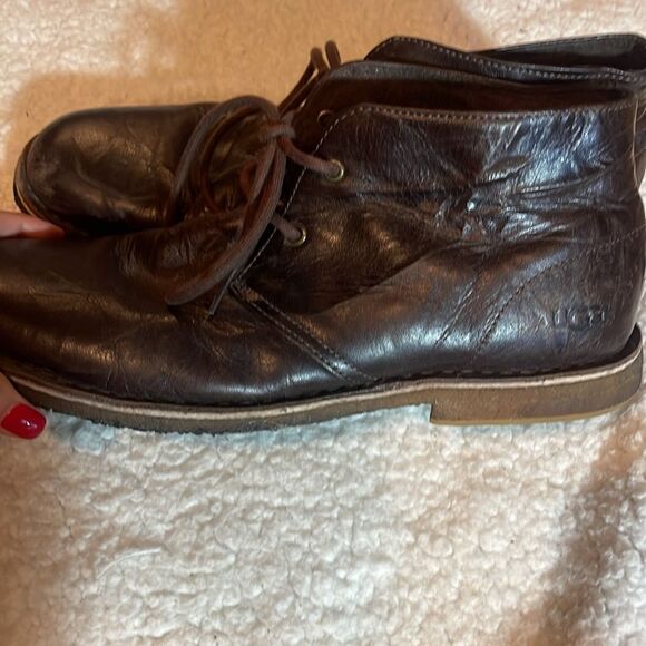 Ugg mens leather boots size 11 main image 6
